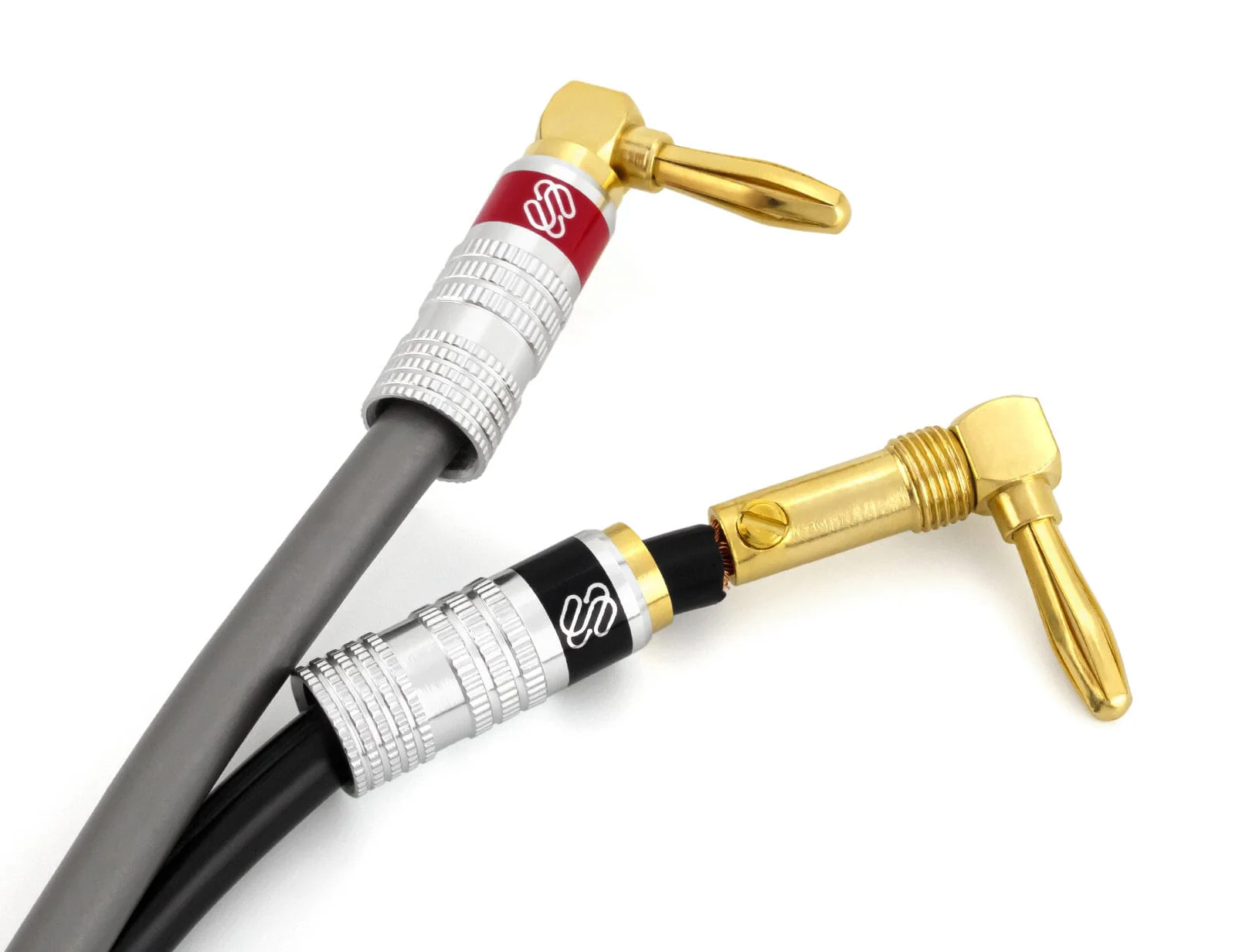 Silverback Right-Angle Banana Plugs (2024 Update) for Speaker Wire – Dual-Screw Lock, 24k Gold, Anti-Short Coating (Up to 10 AWG) - Image 7