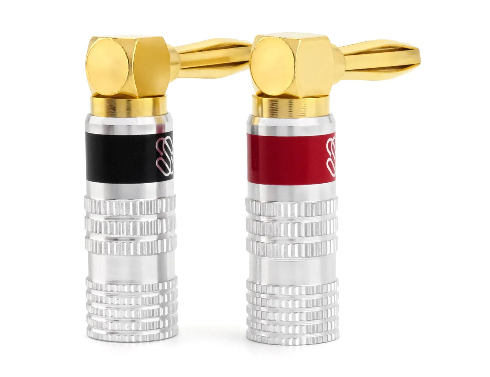 Silverback Right-Angle Banana Plugs (2024 Update) for Speaker Wire – Dual-Screw Lock, 24k Gold, Anti-Short Coating (Up to 10 AWG) - Image 8