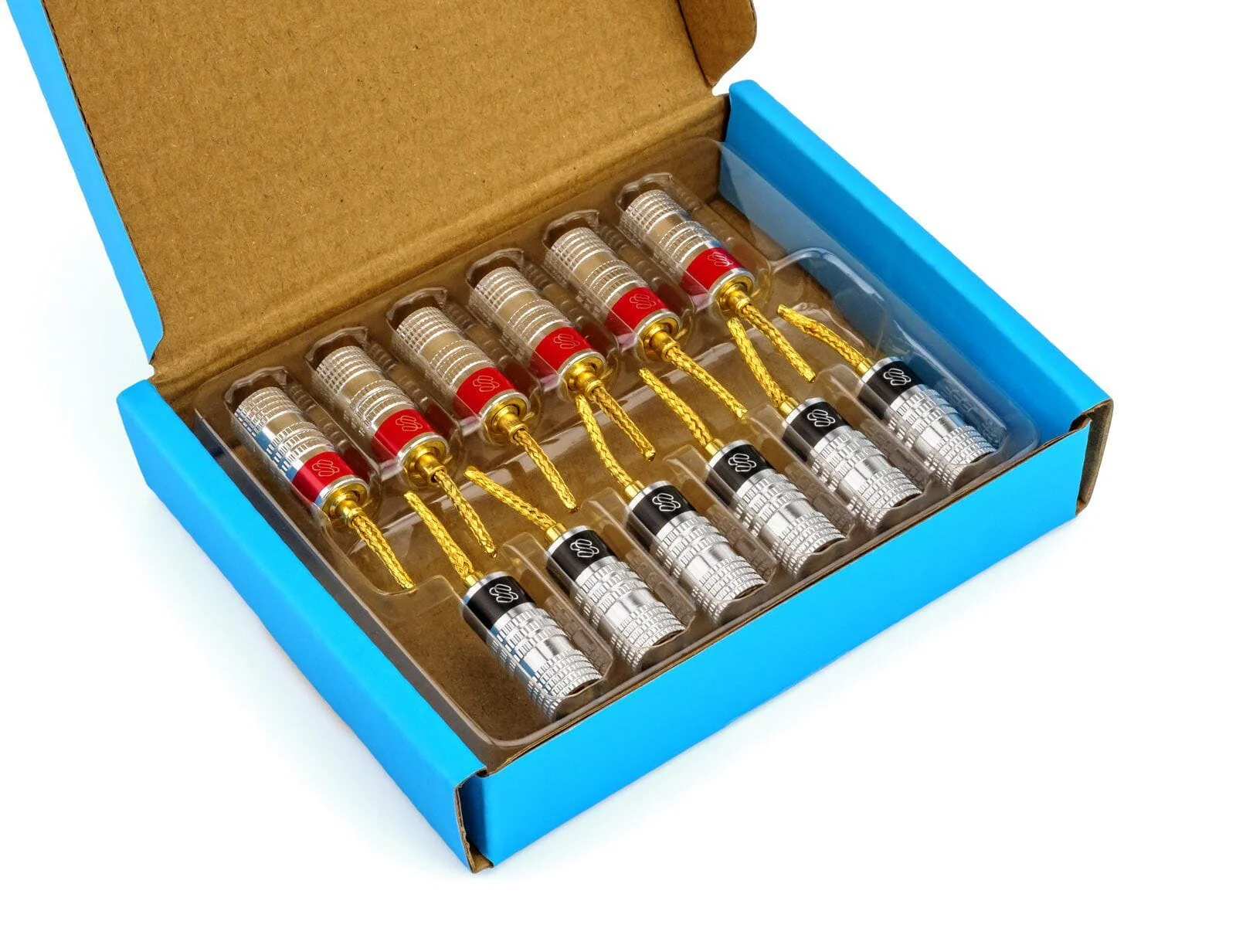 Silverback Flex Pin Connectors(2025) for Speaker Wire – Dual-Screw, 24k Gold, Spring Terminal Speaker Wire Connectors (Up to 10 AWG) - Image 5
